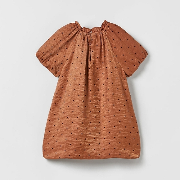 Zara Flocked Polka Dot Dress - Picture 2 of 3